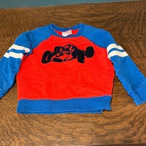 Hanna Andersson Red & Blue Racing Car Sweatshirt